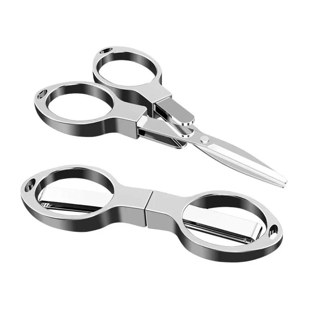 1PC Portable Folding Scissors Carbon Steel  Line Cutting Tools Mini Hand Tool Supplies Multifunctional Needlework Scissors
