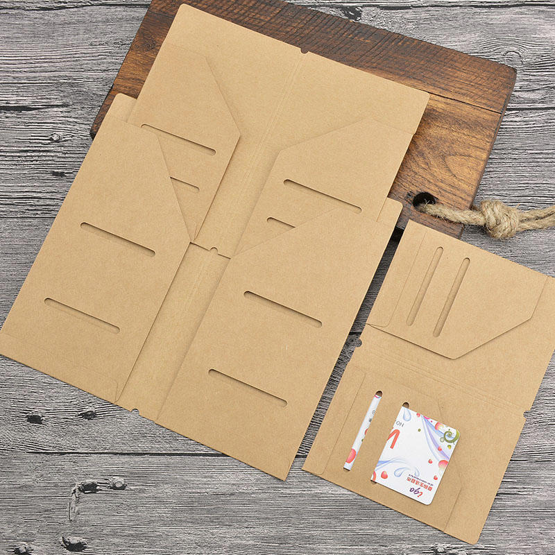 kraft Paper Sorting and Storage Book Archiving Product Ticket Card Travel Notebook Diary Supplement Kraft Refill Insert Cards