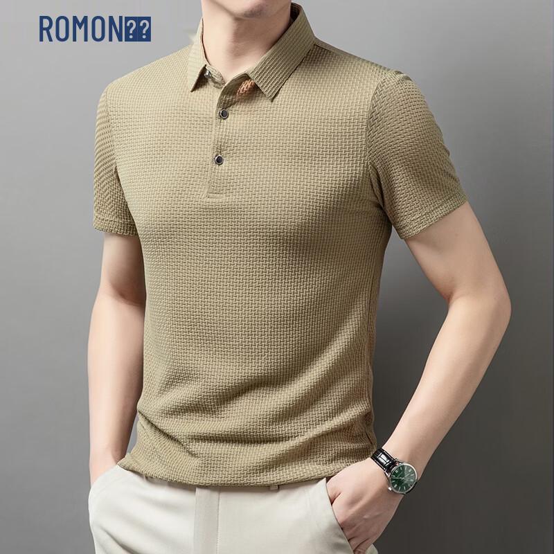 Romon Men's Summer Short-Sleeve Polo Shirt