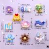10pcs Colorful Resin Cartoon Ocean Series Figurine Crab Dolphin Pearl Shell Sailboat Flatback Scrapbook Decor DIY Jewelry Crafts
