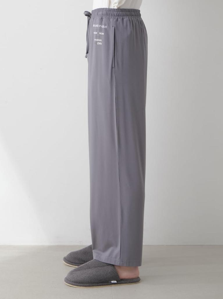 Gelato Pique HOMME Color Long Pants PMCP254966DGRYM One-Point