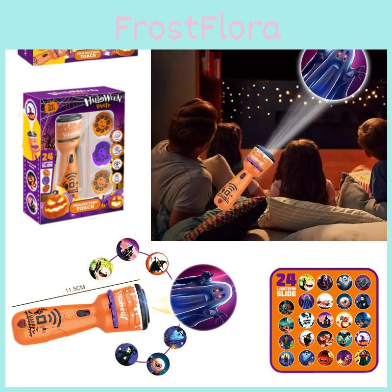 Colorful Halloween Projector Flashlight Party Prop Ideal For Kids Unisex Gift