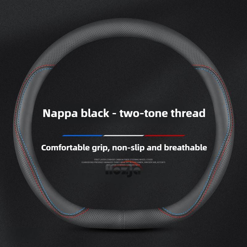 Leather Car Steering Wheel Cover for Hyundai I30 Ioniq I20 I10 I40 Staria Ter Tucson Accent I30n IX35 Kona Creta Accessories