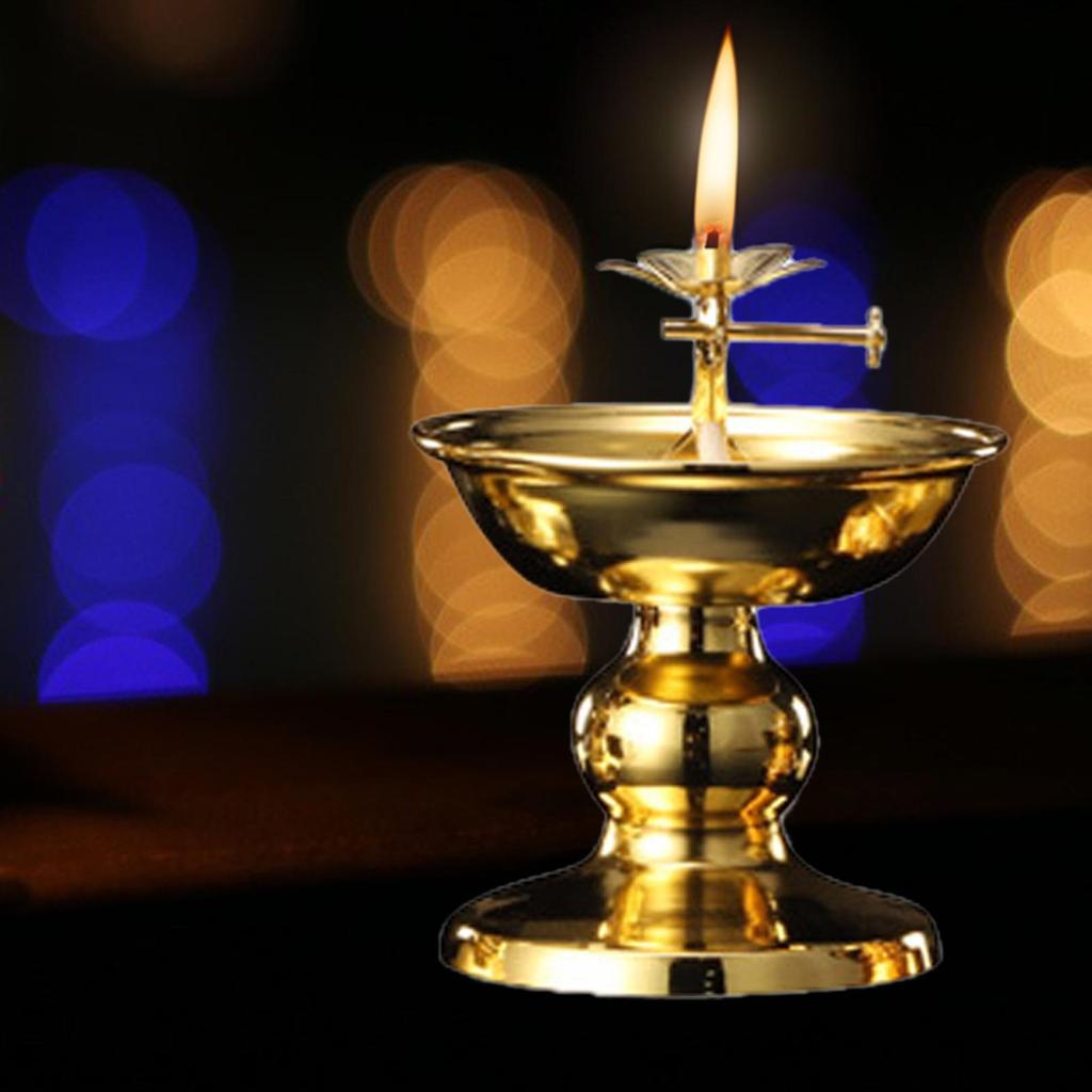 Ghee Lamp Holder Buddhist Supplies Tibetan for Bedroom Dining Table Party