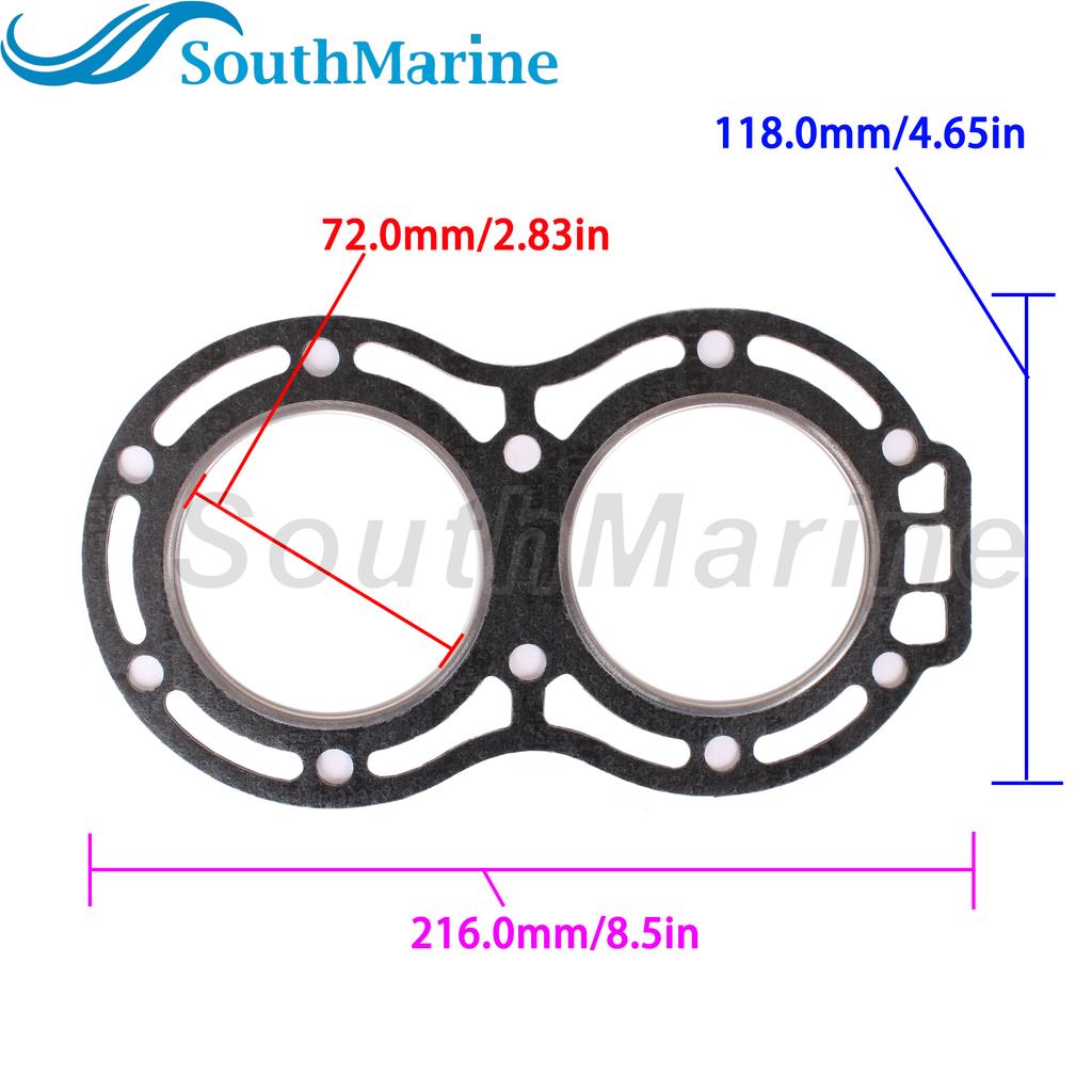 Outboard Motor 11141-96343 96344 96303 18-3809 Cylinder Head Gasket for Suzuki DT30 DT25 25HP 30HP 2-Stroke 2-Cyl Boat Marine