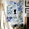 Bridgerton Wall Tapestry Aesthetic Wall Hanging Printed Fabric Blanket Decorative Tapestries for Bedroom Living Room Home Decor