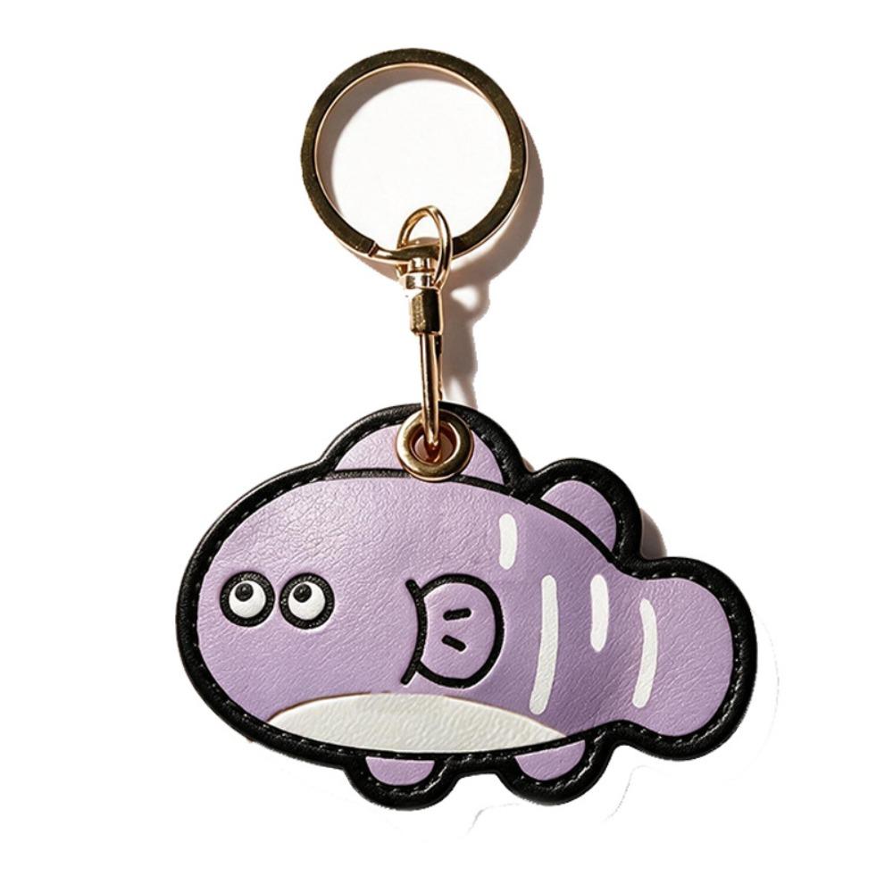 Leather Cartoon Candlestick Keyring Cartoon Candlestick Design Holiday Gift Keychain Bag Charm