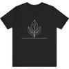 One Line Art Drawing Tea Leaf 623 Unisex T-Shirt