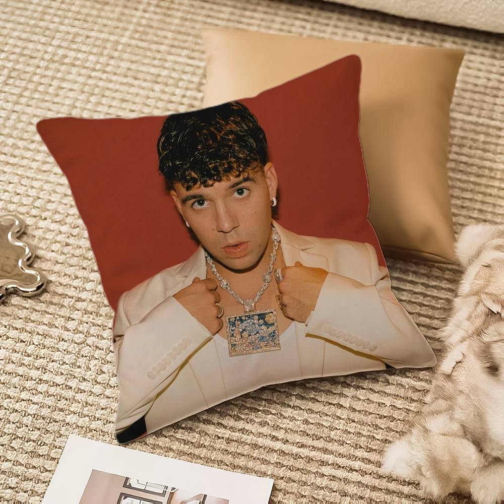 H-Hot Singer Q-Quevedo Buenas Pillow Case Anti-dustmite Invisible Zipper Sofa Bed