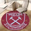 West Ham United Crest,Anniversary Badge Chair Mat Round Rug Office Carpet, Machine Washable, Non Slip, Suitable for Living Rooms, Bedrooms