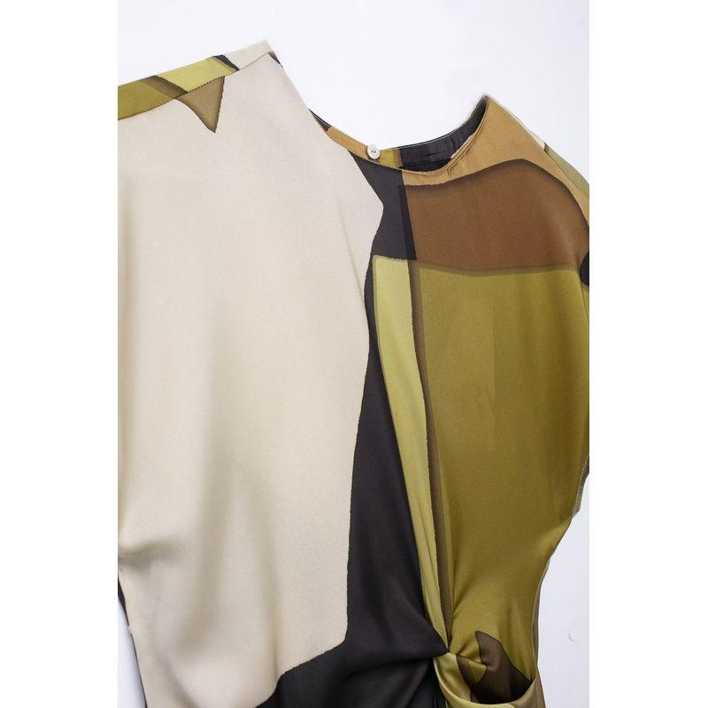 Women's New Fashion Silk Satin Texture Midi Skirt Dress