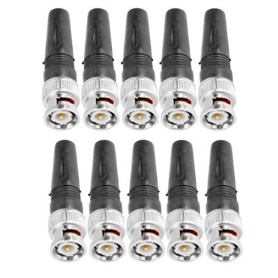 10Pcs BNC Wiring Straight Male Adapter Connector Converter for Camera and Video Cable