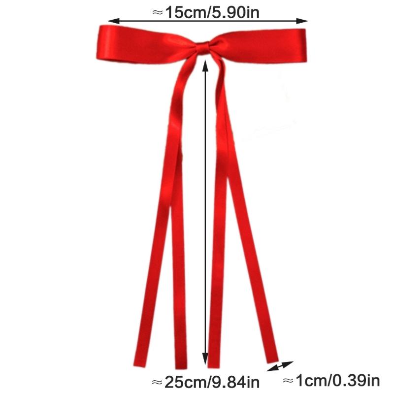 10PCS Soft Polyester Hair Barrettes Double Ribbon Bows Design Nonslip Duckbills Clip For Daily Use And Sports