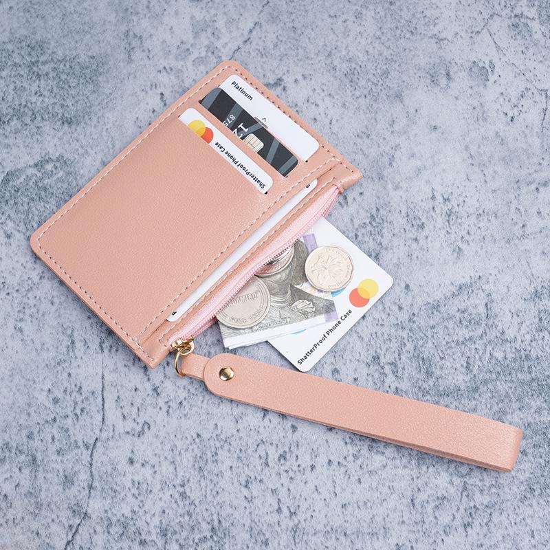 Ultra-thin Women's Zipper Coin Purse & Card Holder - Compact, Multifunctional Handheld Storage Bag