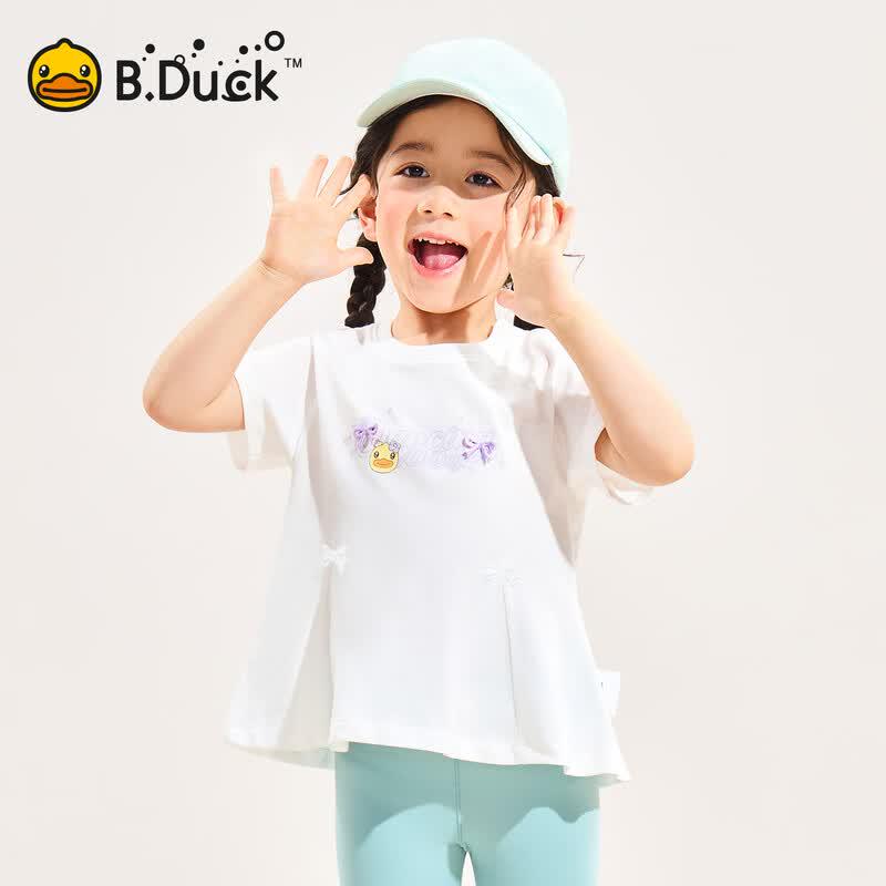 Девочкин хлопковый топ с оборками B.Duck 120