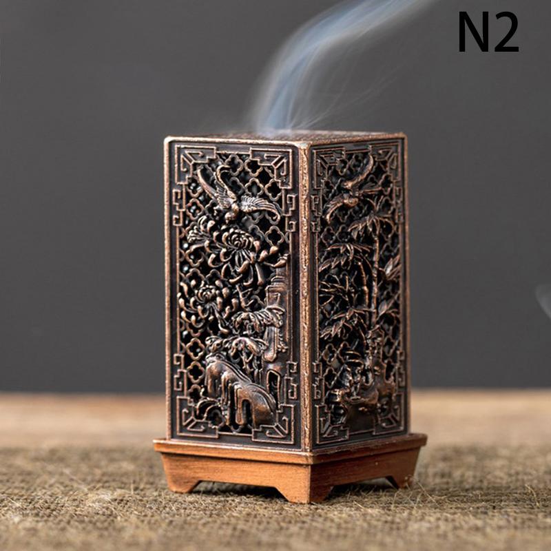 

Квадратная вертикальная курильница для благовоний, маленькая подставка для благовоний из сплава Xiangyun, украшение для дома в виде китайской сливы, курильницы для благовоний
