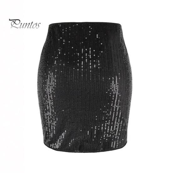 

Женская мини-юбка с высокой талией, короткая юбка с пайетками, сексуальный стиль, облегающая бедра, блестящая юбка, вечеринки, свадьбы, клубы, одежда S чёрный