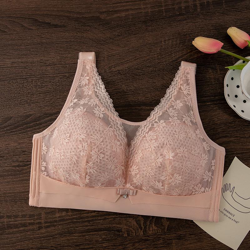 Full Cup Bra Large Size Large Chest Thin No Steel Ring No Magnetic Sandwich Light Cup Foreign Trade Export