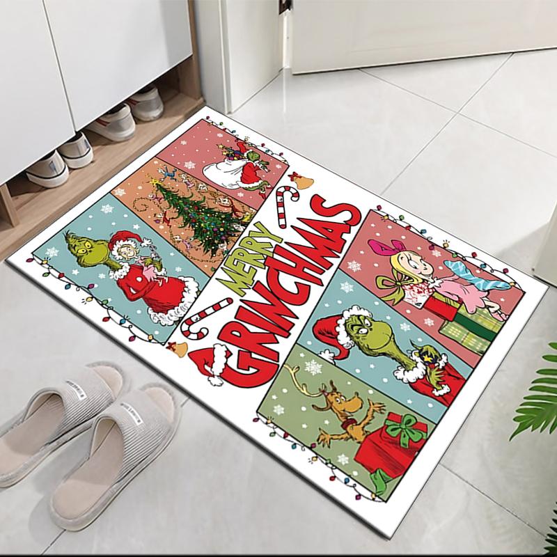 Grinch Printed Carpetrugfor Office Chair Living Room Bedroom Kitchen Room Decor Gifts