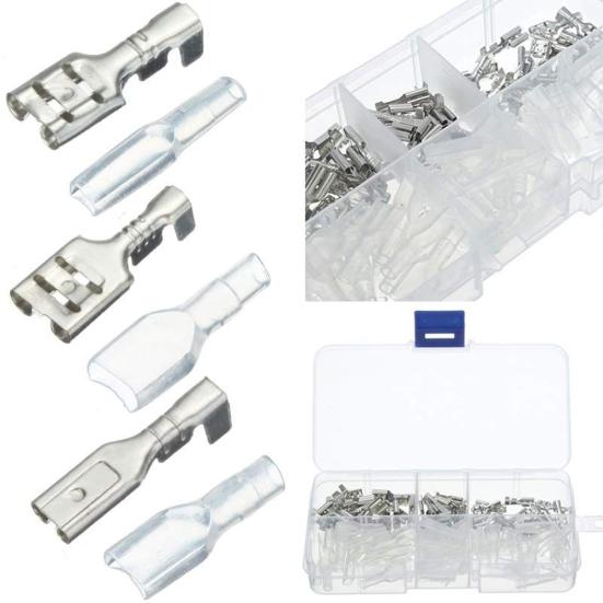 

120Pcs 2.8mm 4.8mm 6.3mm Crimp Insulating Terminal Female Spade Connector Sleeve