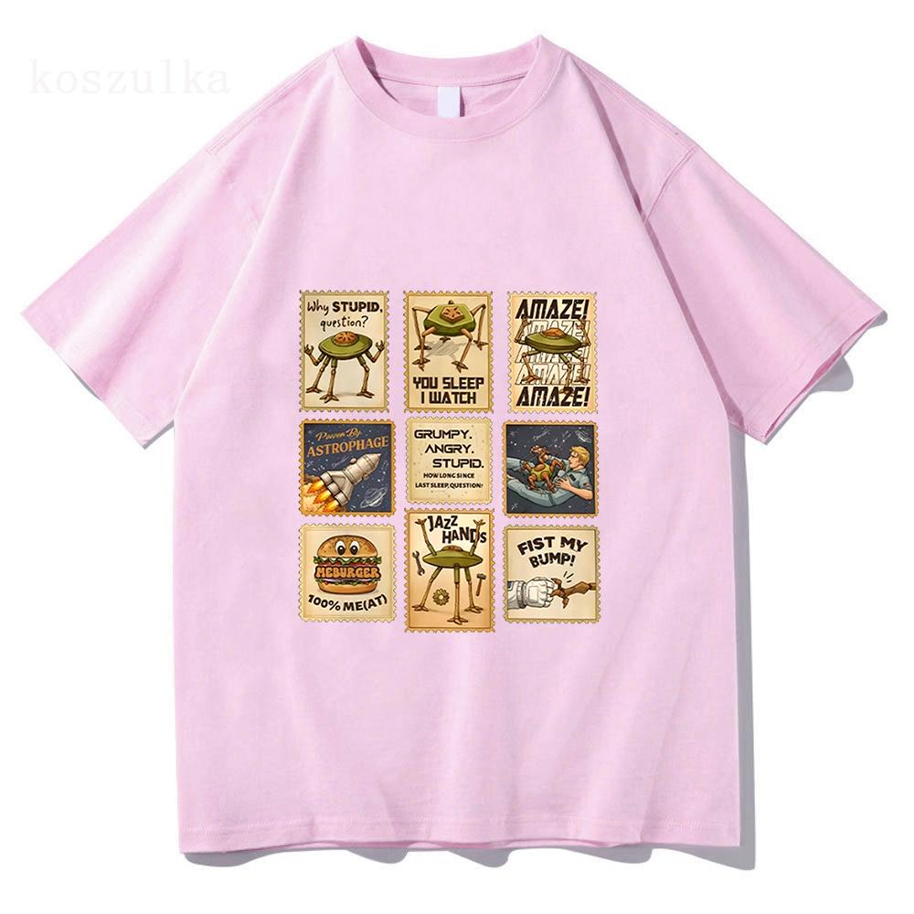 Komfort Project Hail Mary T-Shirt Briefmarken Shirt Rocky Erstaunlich Grafik T-Shirt Damen Herren Rundhals Kurzarm Baumwolle Weiche T-Shirts