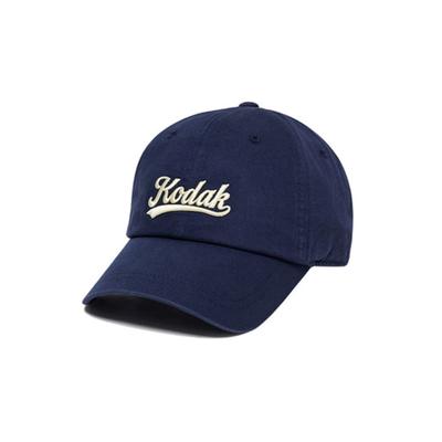 Kodak Apparel 25SS Schriftzug Entspannte Passform Baseballkappe DUNKELBLAU