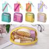 Mesh Cosmetic Bags Cute Women Small Lipstick Makeup Storage Pouch Data Line Key Earphone Organizer Case Square Toiletry Bag