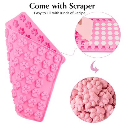 1Pc 69Cavity Silikon Hund Katze Pfote Druck Behandeln Formen Mini Gummibärchen Süßigkeiten Formen