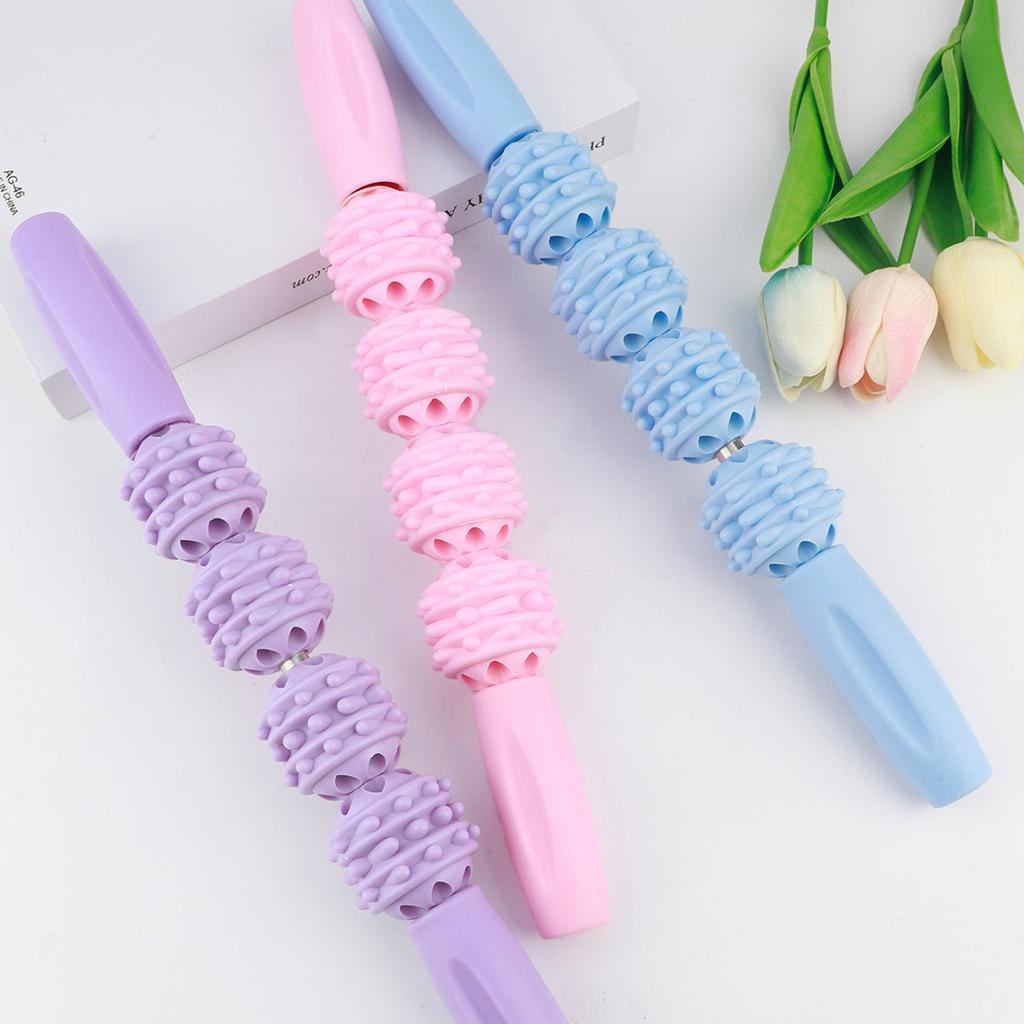 Compact Muscle Roller Stick Designed for Effective Relief and Flexibility Improvement in Thighs Calves and Shins Pink