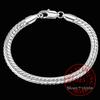 925 Sterling Silver Bracelet 5MM 18CM/20CM Braided Pattern For Women Men Fashion Chain Wedding Party Engagement Jewelry Gift