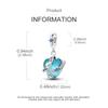 Copper Heart Of Blue Sea Pendants Charms Fashion Jewelry Ideal For Original Bracelet For Ladies DIY Craft Gift