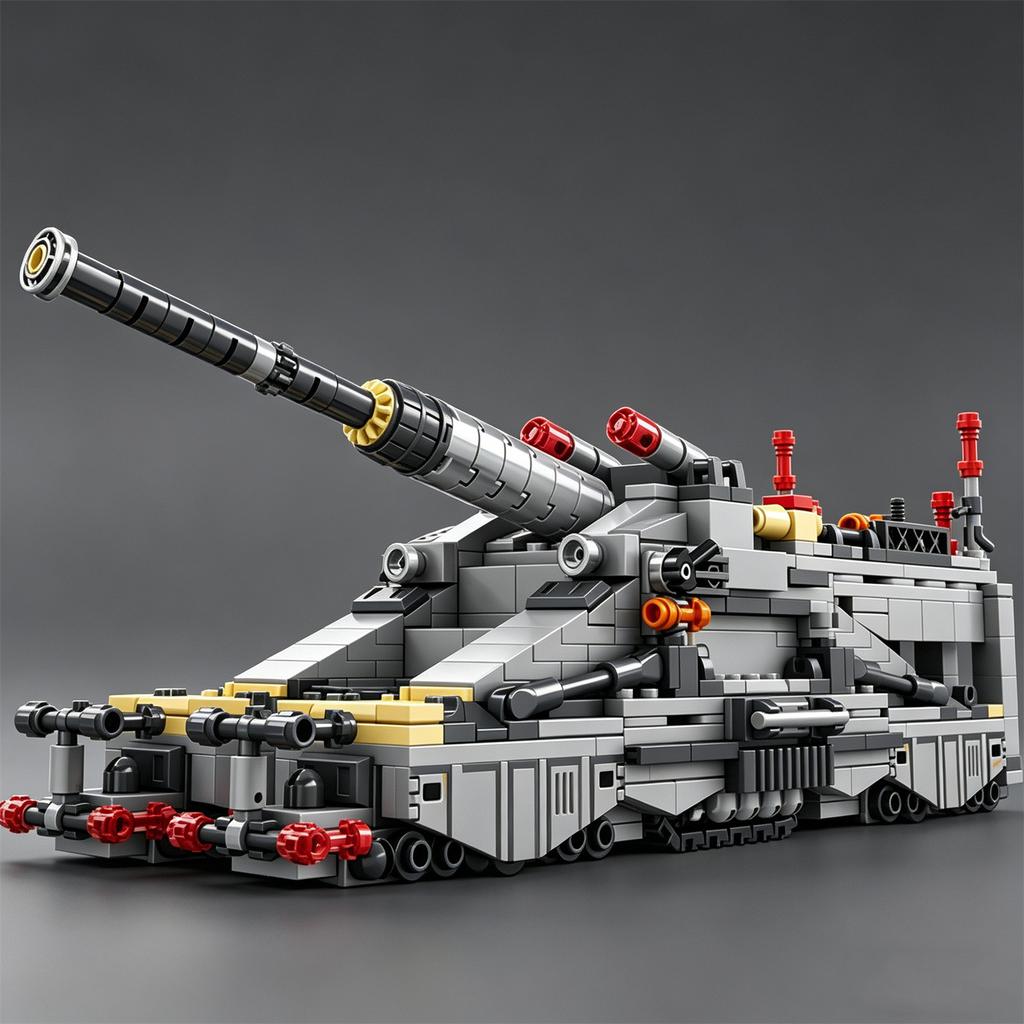 2026 NEU Dora der Titan Kanone Gustav Zug schwere Kanone Große Montierte Bausteine Hoher Schwierigkeitsgrad Panzer Modell Spielzeug