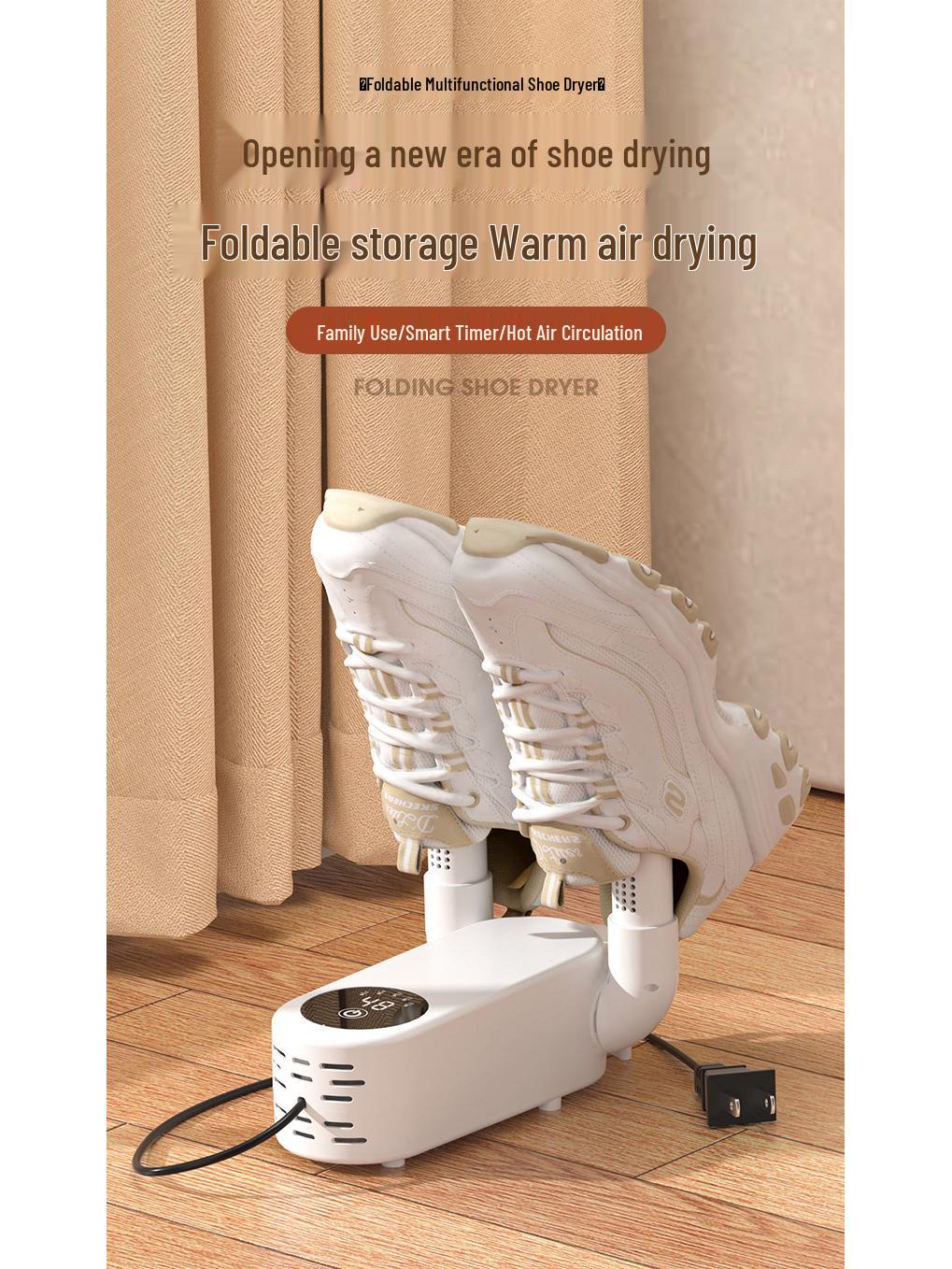 

Таймерная сушилка и стерилизатор для обуви двойного назначения - Автоматическая дезодорация для мокрой и сухой обуви