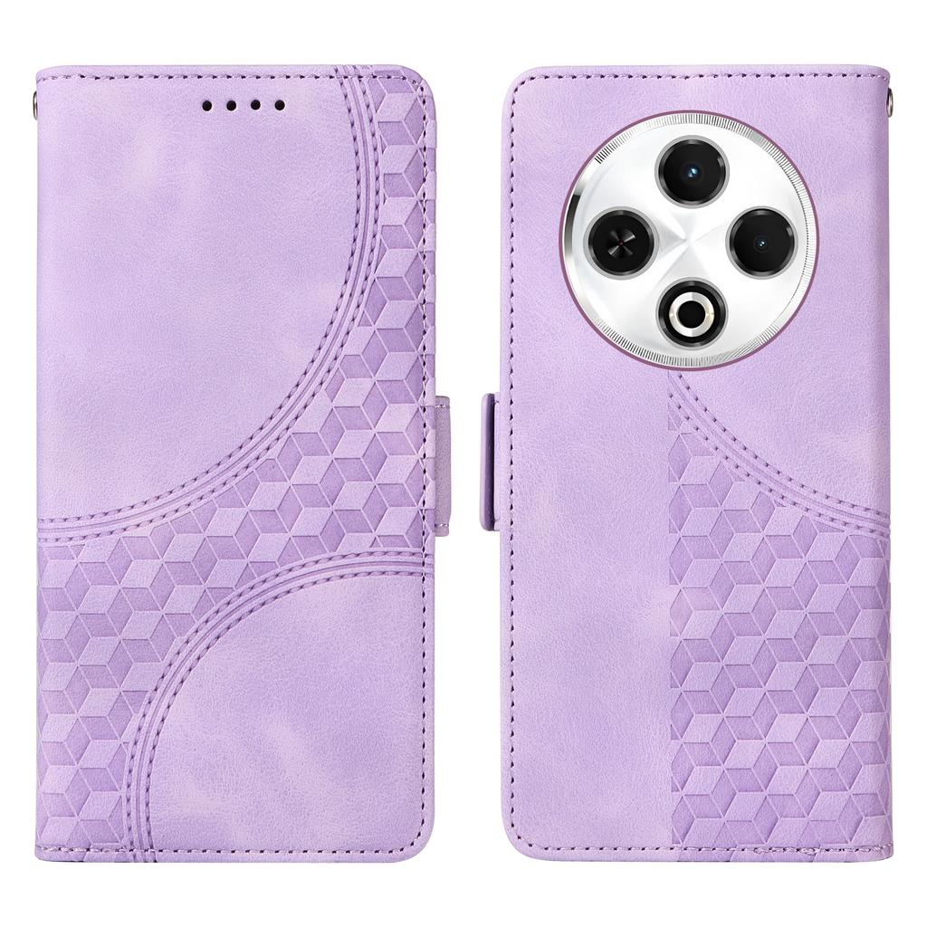 For TECNO Spark 30 4G Case PU Leather Phone Cover Rhombus Starry Imprinted