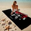 Metal Band Stylish Digital Printing Beach Towel Quick‑Drying Absorbent Blanket for Beach Pool Gym Travel