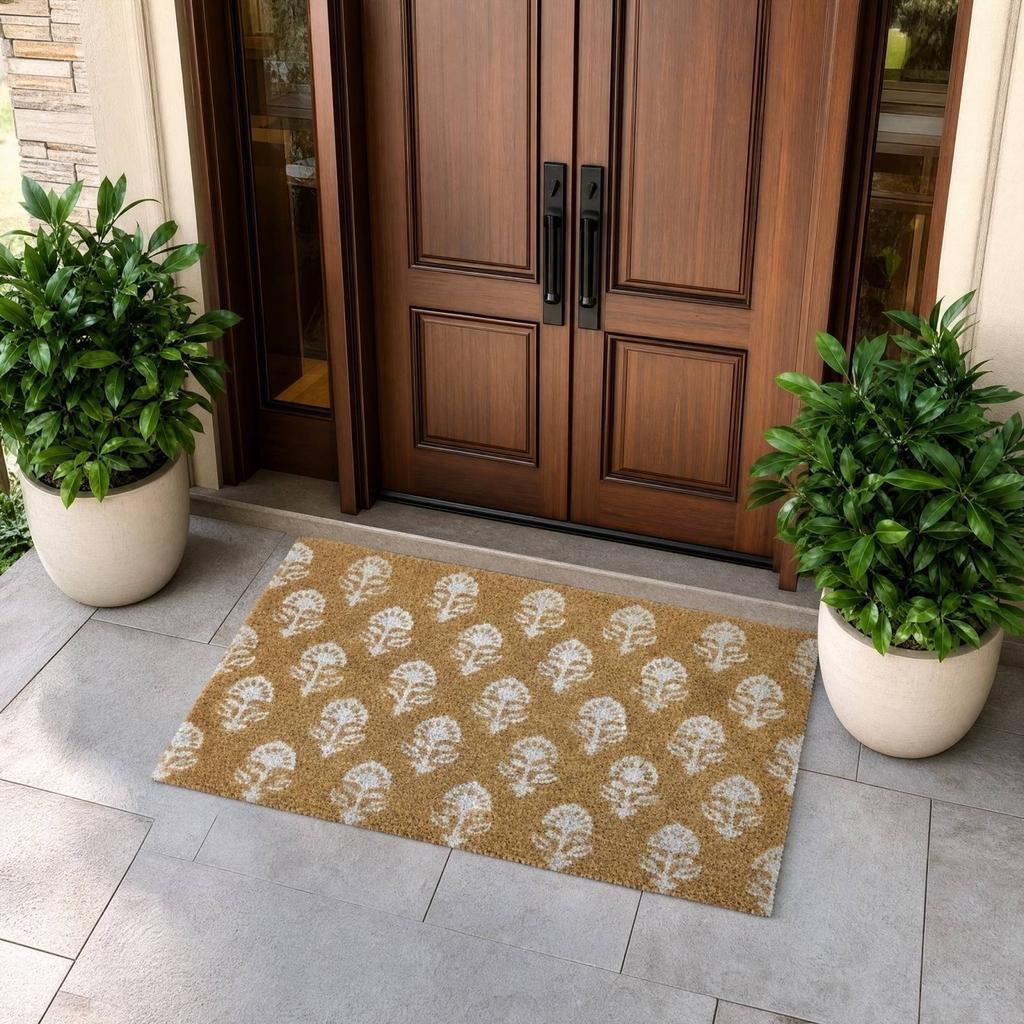 Outdoor Door 16 Inch Faux Coir Doormat Thickened - - Cut to Size for Entryway Patio