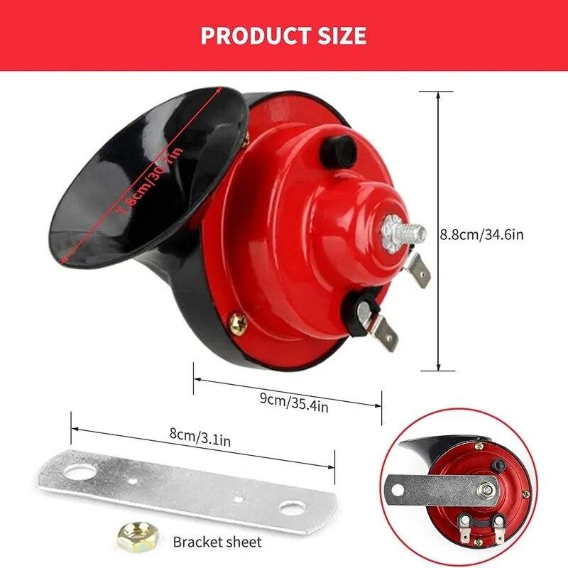 Claxoane de tren pentru camioane 105db, claxon electric de melc cu aer puternic, kit de claxoane de tren rezistente la apă 12V super tare pentru mașină, motocicletă, camion
