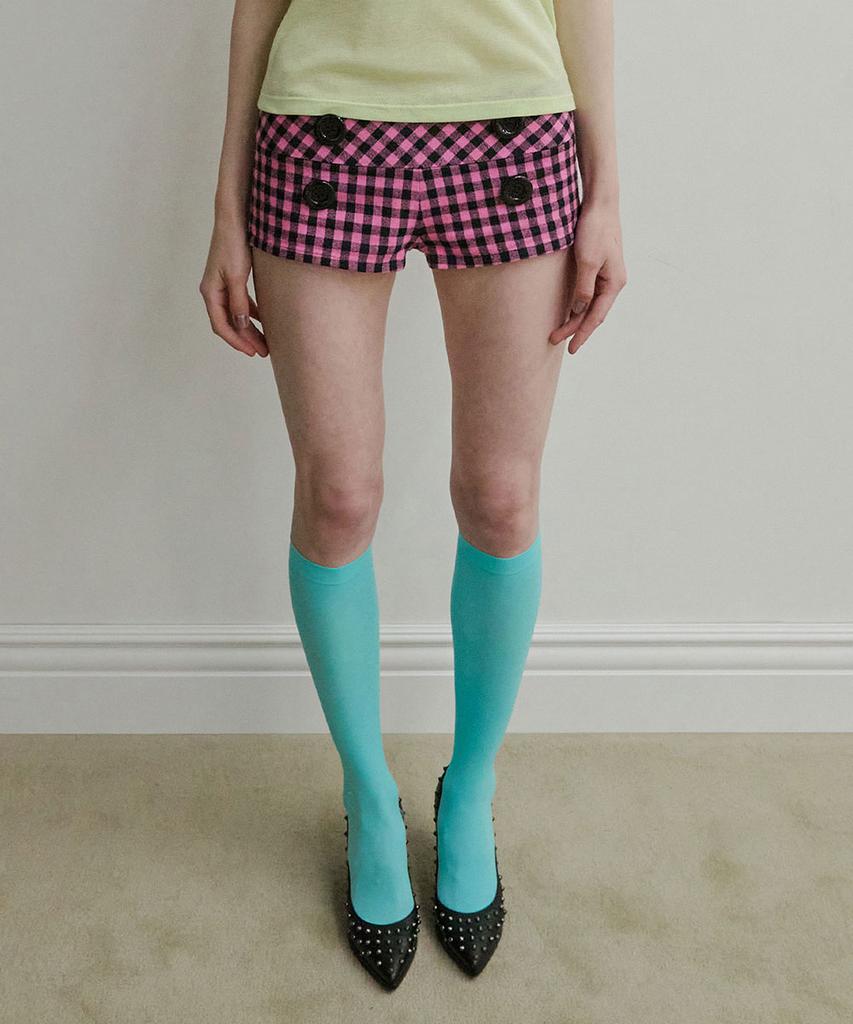 SCULPTOR New Emo Gingham Micro Shorts Pink