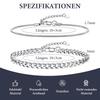 Vnox 2pcs Snake Cuban Link Chain Bracelet Set Black Silver Color Stainless Steel Adjustable 18-21cm Wristband Gift for Men Women