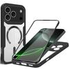 Full Cover Magnetic Case for iPhone 17 Pro Max - Compatible with Models 13-17, Transparent Design