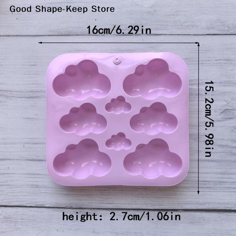 8-Cavity Candle Soap Making Cloud Shaped Silicone Candy Mould Chocolate Pudding Dessert Cake Baking Mould Kitchen Tool