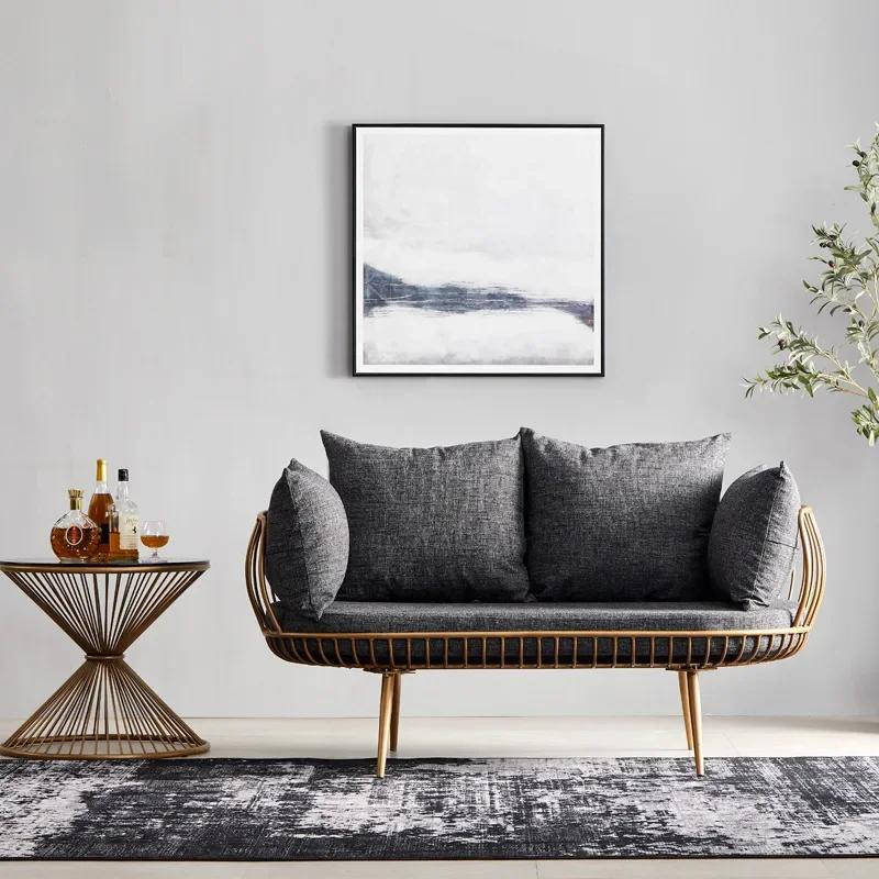 Nordic Living Room Chairs Wrought Iron Sofa Luxury Minimalist Chairs Hair Salon Rest Area Chair Coffee Restaurant Deck Armchair