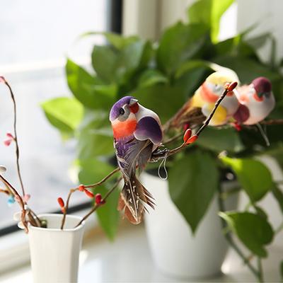 12Pcs Cute Artificial, Decor Simulation Bird   4.8   Engine Plants Flowers Lq9 Decoration Ornament for Home Garden