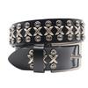 NEW Metal Rivet Cowboy Belt Genuine Leather Cowskin Men Belt Punk Rivet Jeans Belts For WOMEN Ceinture Homme Cinturones Hombre