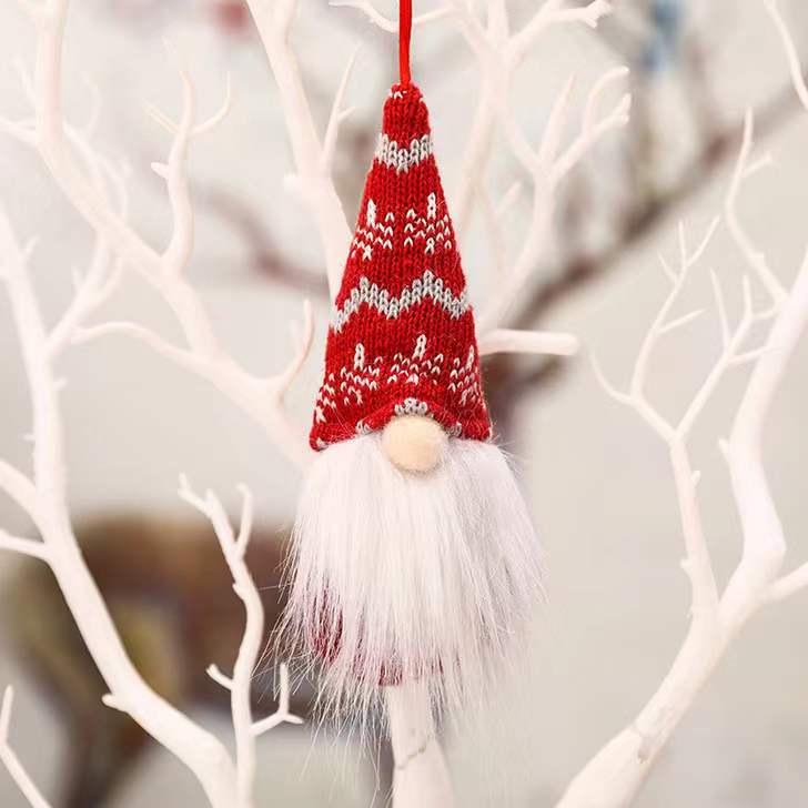 Gestrickte Wolle Waldmann Weihnachtsbaum Anhänger - Gesichtlose Puppen Dekoration
