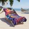 1 Stück Tropischer Sonnenuntergang Strandtuch Üppiges Küstendesign Weich Saugfähig für Sommer Pool Urlaub Dekoration