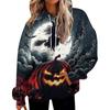 Women's Fashion Sweatshirt Printed Casual Hooded Sweatshirt With Pockets