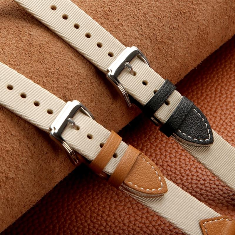 Woven Band Elegant Leather Nylon Blend Stylish Composite Weave Strap Unisex Smartwatch Strap Stylish Watch Strap for GT5
