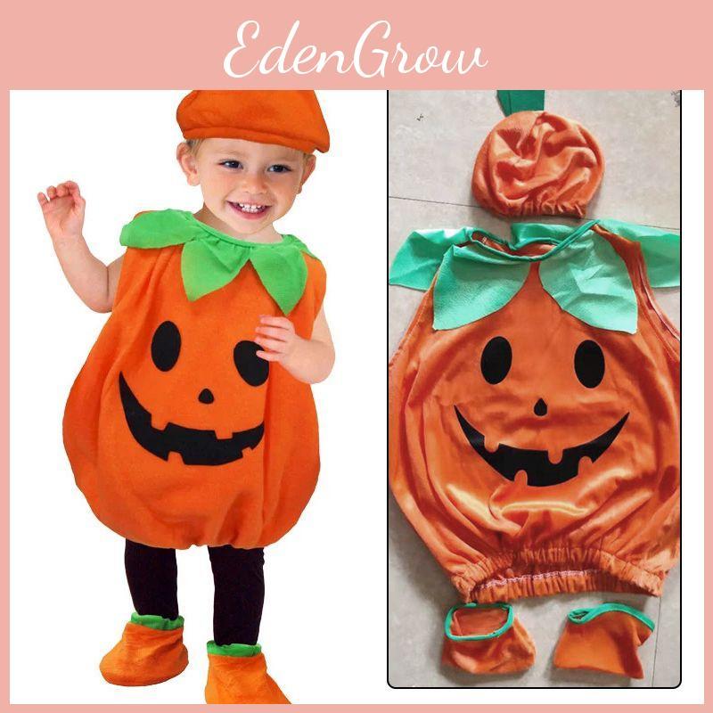 Adorable Kid Halloween Pumpkin Costume Set For Toddler Baby Cosplay Fun