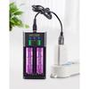 Universal Rechargeable Battery Charger Charging Adapter USB 2-Slot Battery Charging Tool for 18500/18650/18700/20700